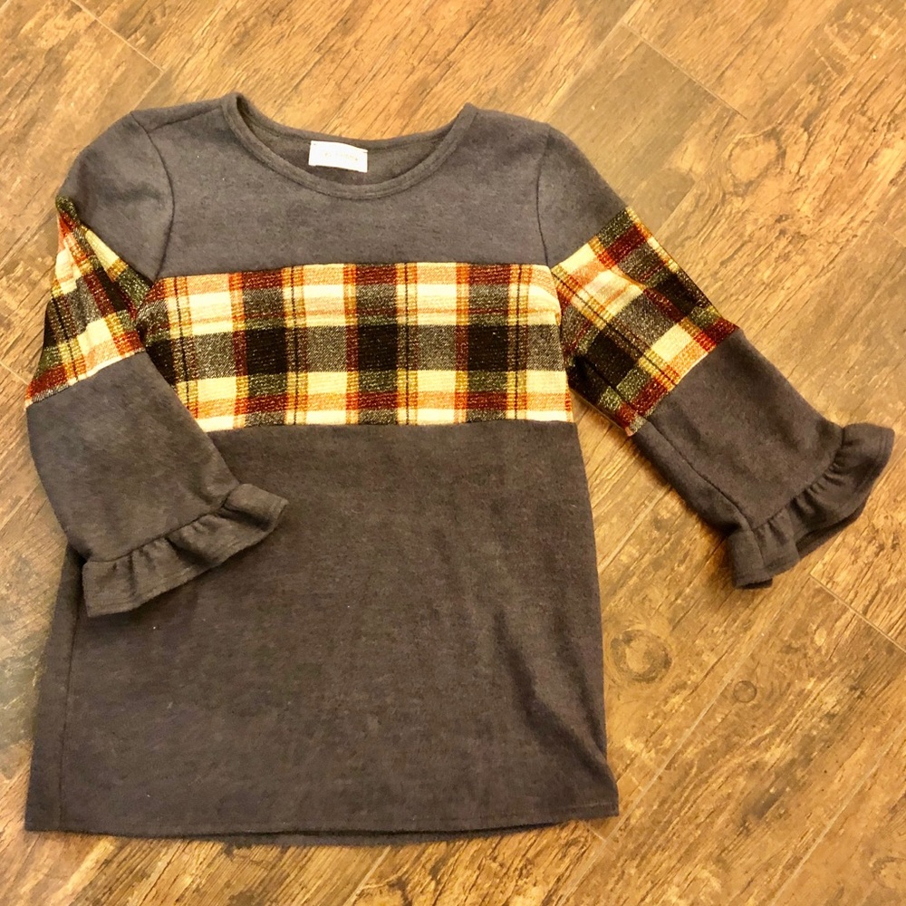 Plaid Striped Sweater